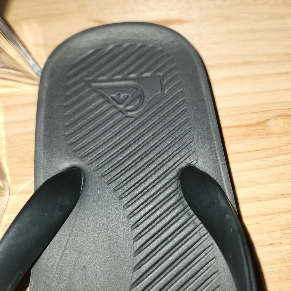 Quiksilver Men's‎ Haleiwa Flip Flops Sandals Black -10/11 AQYL100627-SBKM SOLID